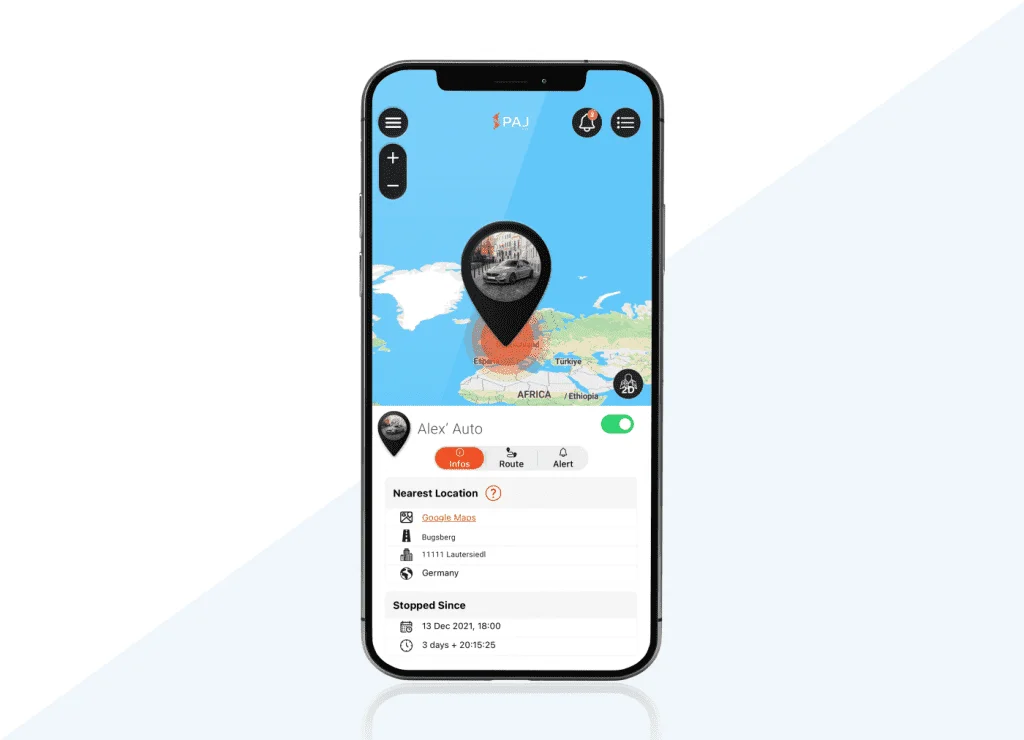 Mockup Mobile GPS Tracker App Smartphone Live Tracking FINDER Portal