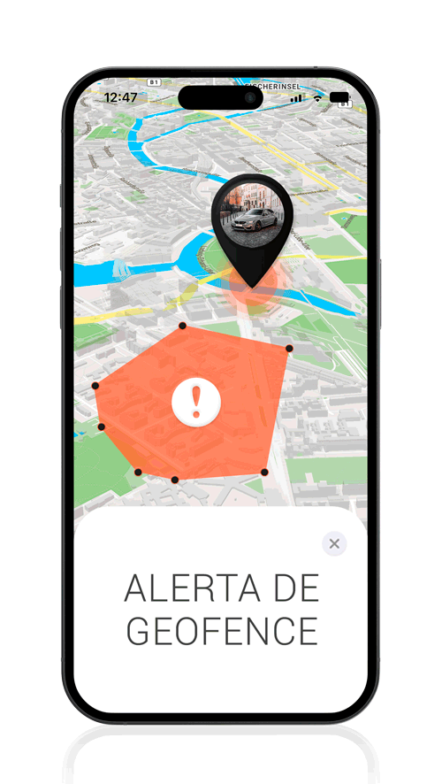 Aplicação Localizador GPS para automóvel - Alerta de Geofence