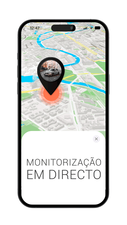 Aplicação Localizador GPS para automóvel - Localização em tempo real
