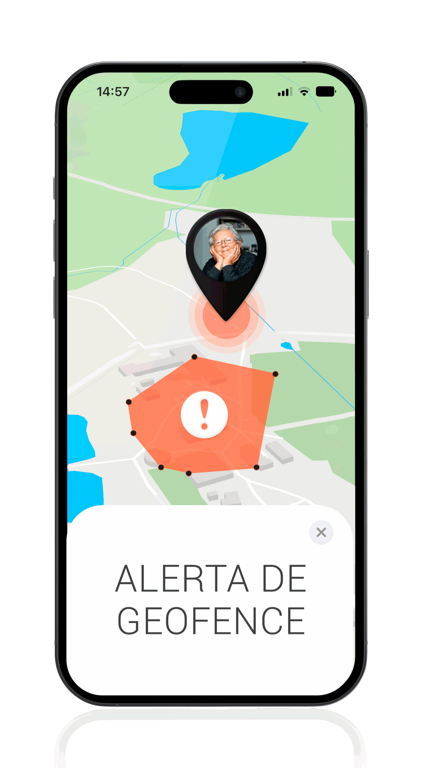Aplicação Localizador GPS para idosos - Alerta de Geofence