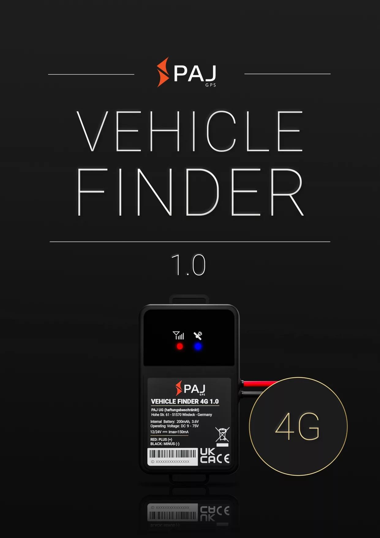 Imagem da capa para manual de instrucoes VEHICLE Finder 4G 1.0