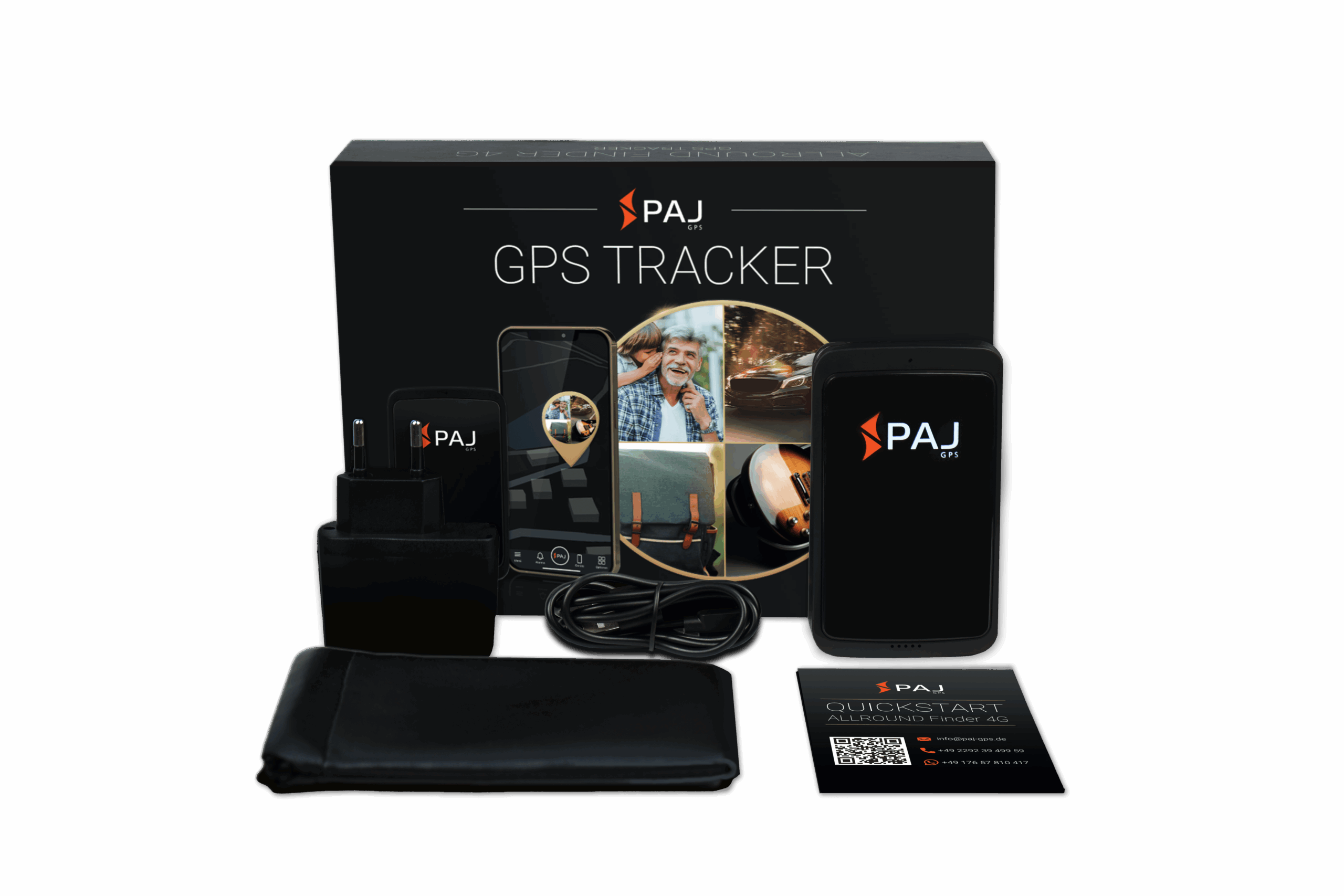 Âmbito da entrega ALLROUND Finder 4G PAJ GPS Tracker