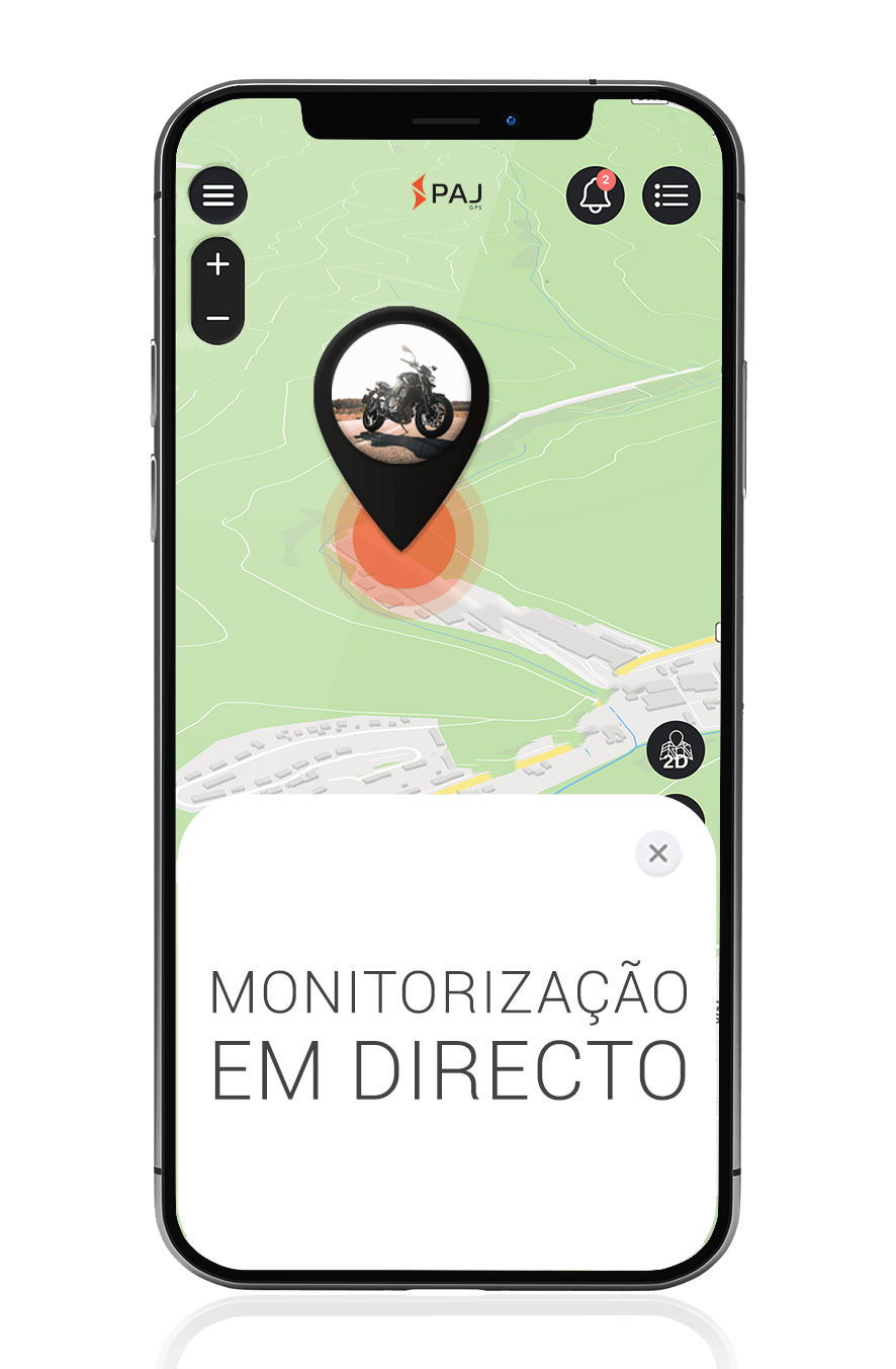 Localizador GPS para motociclos com seguimento em direto