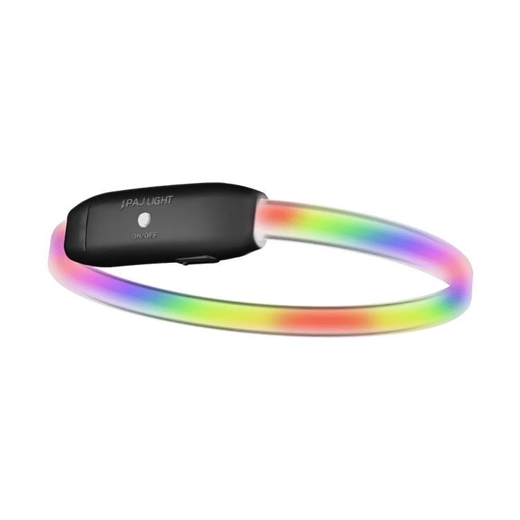 PAJ LIGHT preto LED coleira para cães Multicolor PAJ GPS