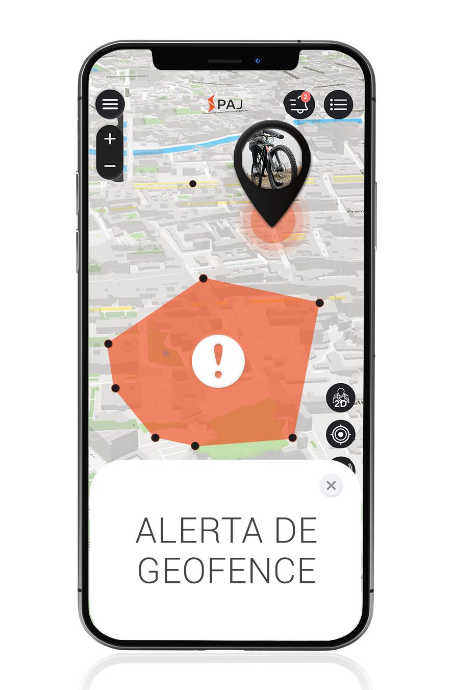 Bicicleta: Cerca virtual PAJ GPS