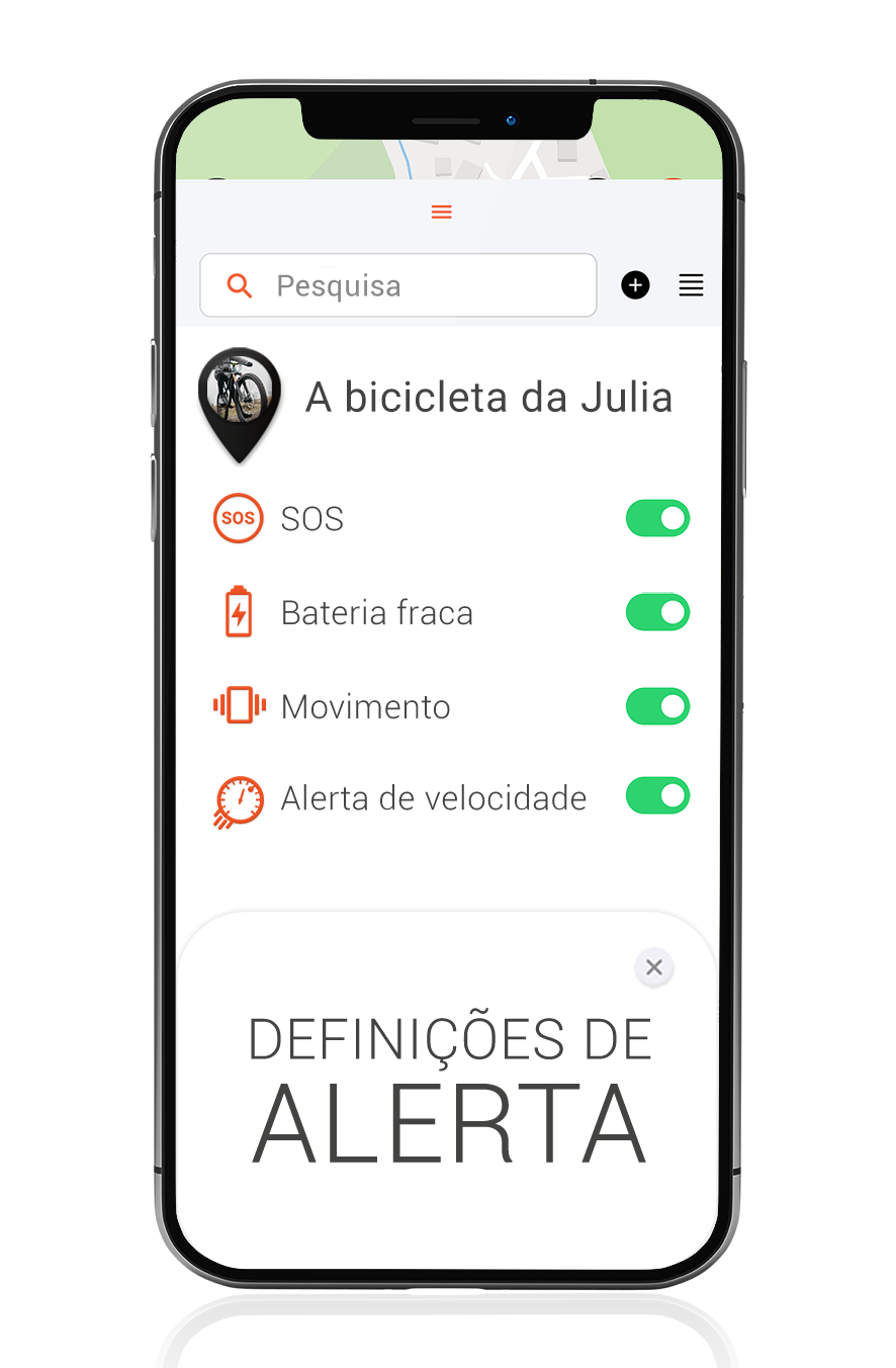 Bicicleta: Configurações de alarme PAJ GPS