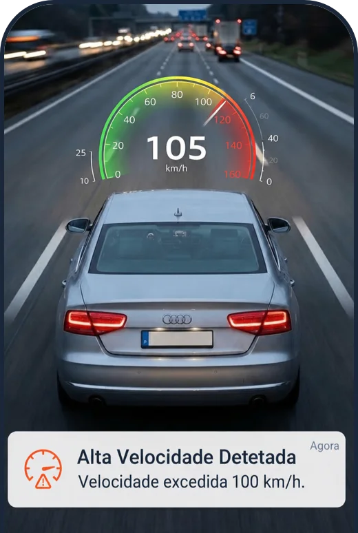 Alerta de velocidade: vista no FINDER Portal
