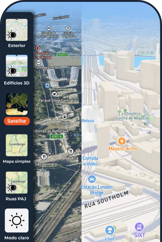 Vistas de mapa: vista no FINDER Portal